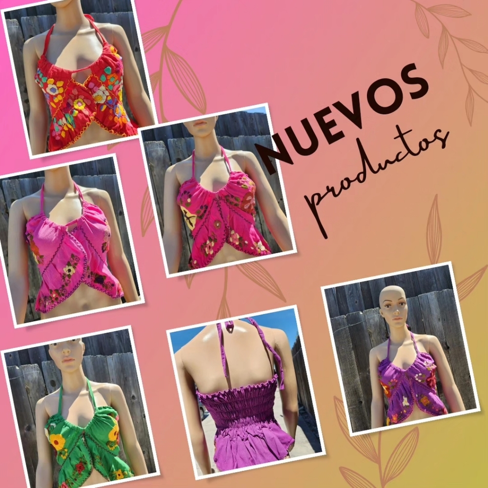 Top crop Embroidery
